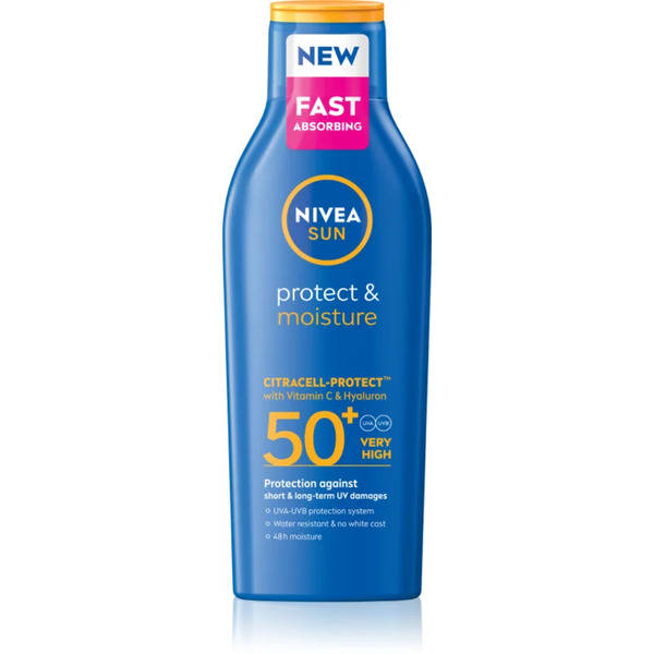  Nivea Sun Protect & Moisture Nawilżające Mleczko Do Opalania Spf 50+ 200 Ml 