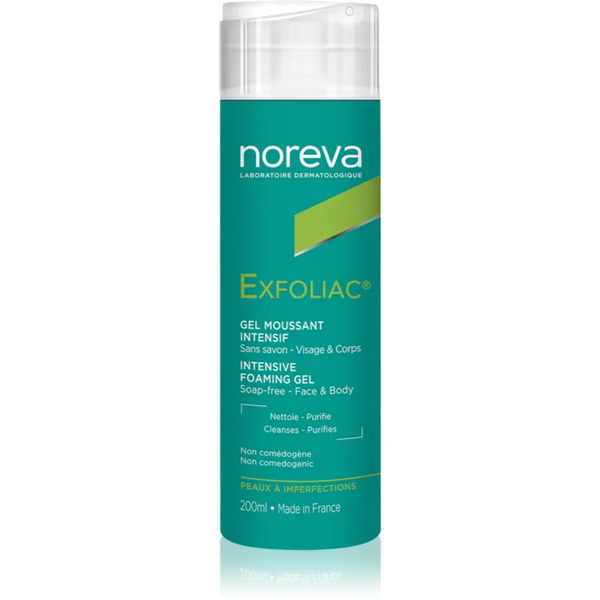 Noreva Exfoliac Intensive Foaming Gel Pieniący Się żel Myjący Przeciw Niedoskonałościom Skóry 200 Ml 