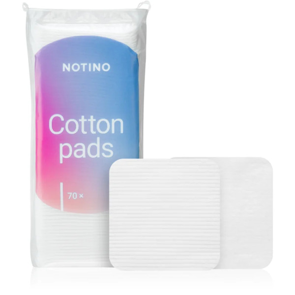 Notino Cotton Pads Large Square Bawełniane Płatki Kosmetyczne Do Demakijażu I Oczyszczania Twarzy 70 Szt. 