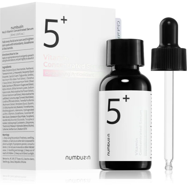  Numbuzin No. 5 Glutathione Vitamin Concentrated Serum Skoncentrowane Serum Do Twarzy Do Skóry Z Przebarwieniami 30 Ml 