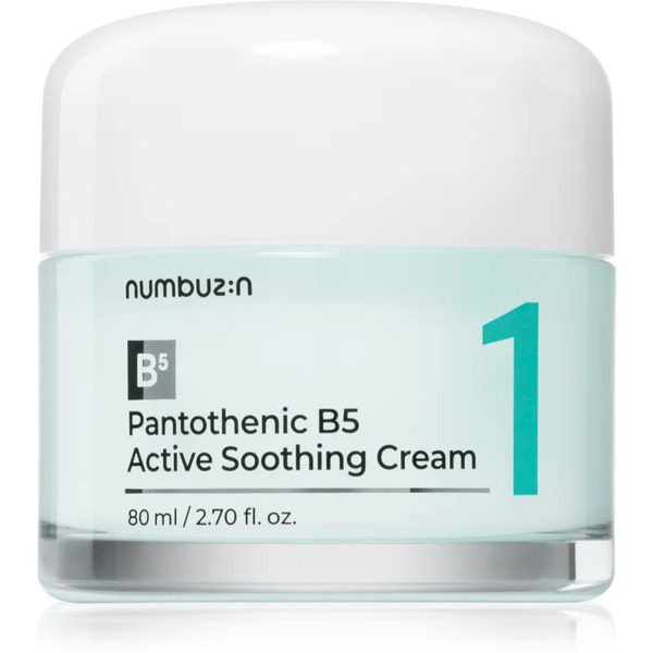 Numbuzin No. 1 Pantothenic B5 Active Soothing Cream łagodzący Krem Do Twarzy O Działaniu Nawilżającym 80 Ml 