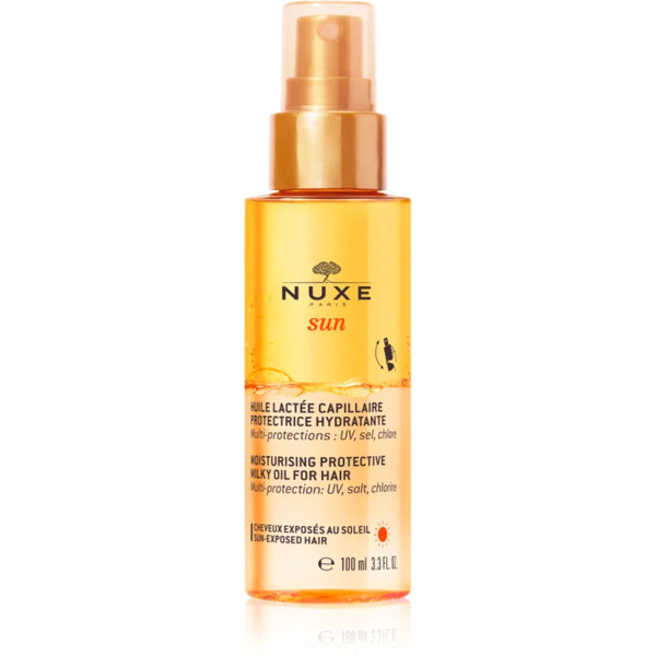  Nuxe Sun Moisturizing Protective Milky Oil For Hair Olejek Ochronny Do Włosów Osłabionych Działaniem Chloru, Słońca I Słonej Wody 100 Ml 