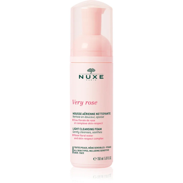  Nuxe Very Rose Light Cleansing Foam Delikatna Pianka Oczyszczająca Do Wszystkich Rodzajów Skóry 150 Ml 