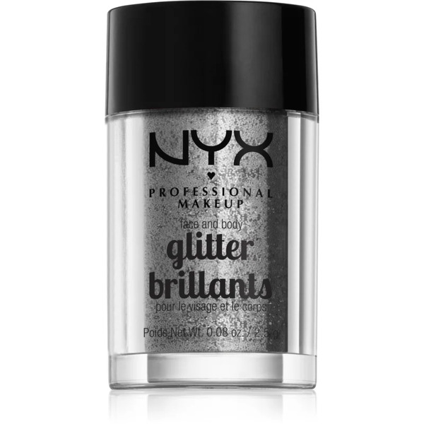 Nyx Professional Makeup Face & Body Glitter Brillants Brokat Do Twarzy I Ciała Odcień 10 Silver 2.5 G 