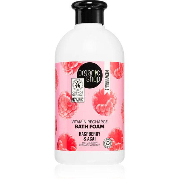  Organic Shop Organic Raspberry & Acai Witaminowa Piana Do Kąpieli 500 Ml 