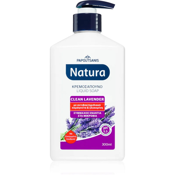  Papoutsanis Natura Clean Lavender Mydło W Płynie 300 Ml 