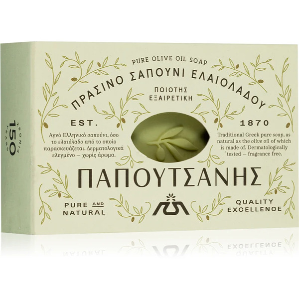  Papoutsanis Traditional Olive Oil Mydło W Kostce 125 G 