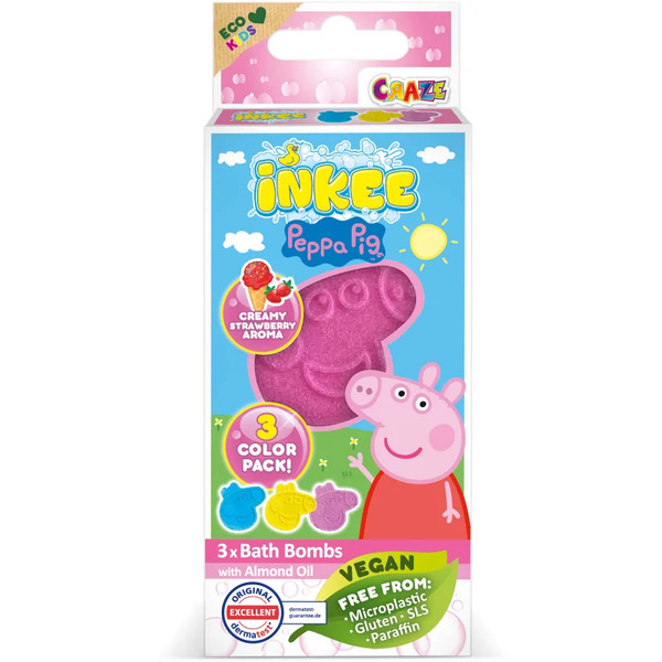  Peppa Pig Bath Bomb Kule Do Kąpieli Dla Dzieci 3x15 G 