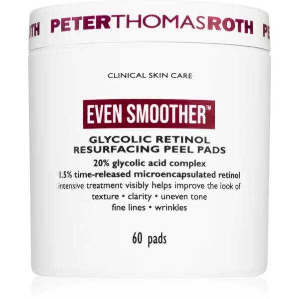  Peter Thomas Roth Even Smoother™ Glycolic Retinol Resurfacing Peel Pads Złuszczające Płatki Do Twarzy Na Noc 1 Caps. 