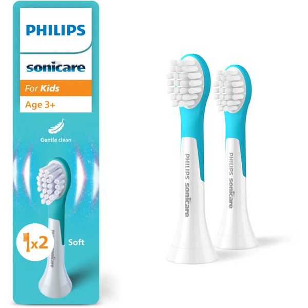  Philips Sonicare For Kids Mini 3+ Hx6032/90 Końcówki Wymienne Do Szczoteczki Do Zębów Dla Dzieci 2 Szt. 