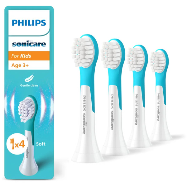  Philips Sonicare For Kids Mini 3+ Hx6034/90 Końcówki Wymienne Do Szczoteczki Do Zębów Dla Dzieci 4 Szt. 