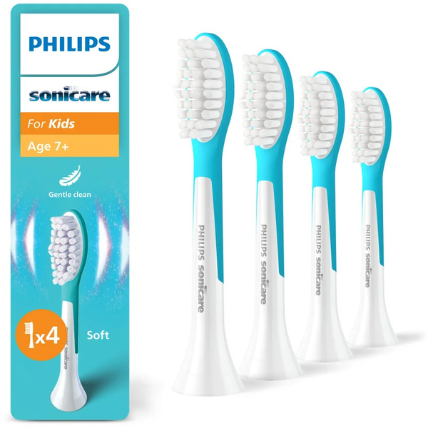  Philips Sonicare For Kids 7+ Standard Hx6044/90 Końcówki Wymienne Do Szczoteczki Do Zębów Dla Dzieci 4 Szt. 
