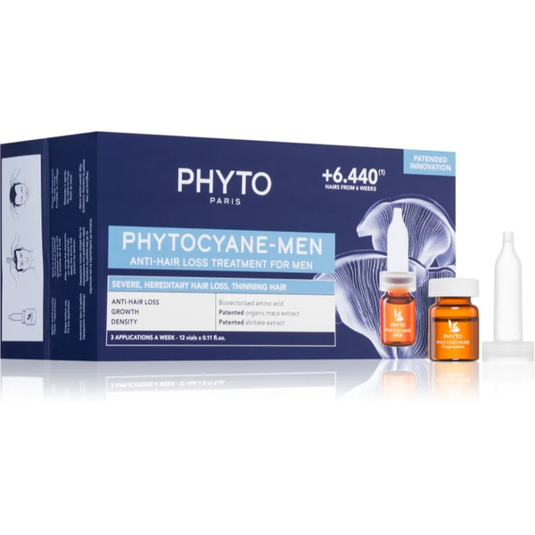  Phyto Phytocyane Anti-hair Loss Treatment For Men Pielęgnacja Wspierająca Porost Włosów I Zapobiegająca Ich Wypadaniu 12x3.5 Ml 
