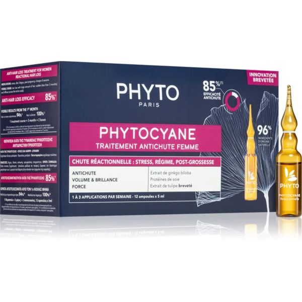  Phyto Phytocyane Women Treatment Pielęgnacja Wspierająca Porost Włosów I Zapobiegająca Ich Wypadaniu 12x5 Ml 