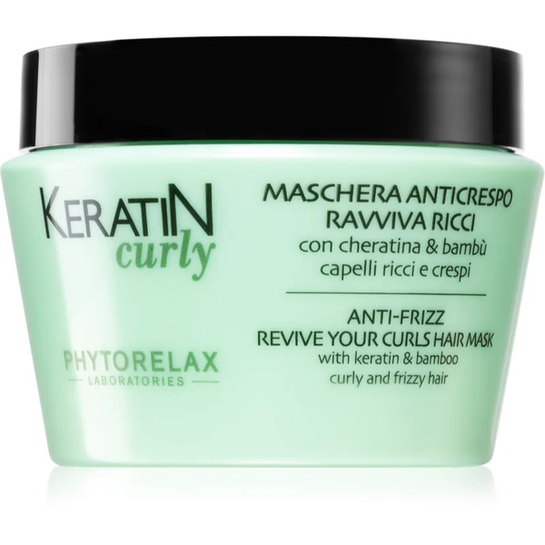  Phytorelax Laboratories Keratin Curly Maska Na Niesforne I Kręcone Włosy Przeciwko Puszeniu Się Włosów 250 Ml 