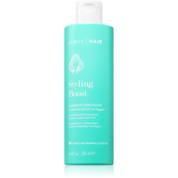  Pupa Milano Styling Boost Shampoo Idratante Lekki Szampon Nawilżający Przeciwko Puszeniu Się Włosów 250 Ml 