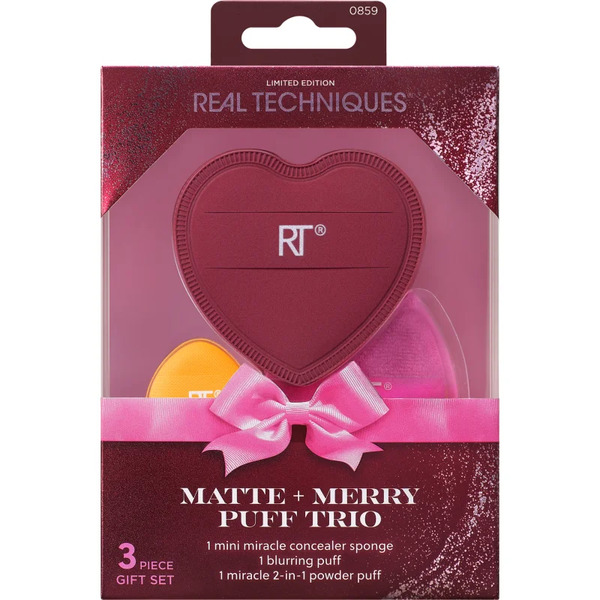  Real Techniques Matte + Merry Puff Trio Zestaw Aplikatorów 