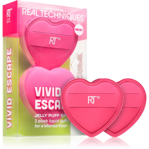  Real Techniques Vivid Escape All About That Base Puff Set Gąbka Do Makijażu 2 Szt. 