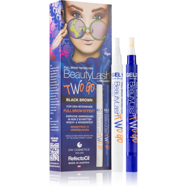  Refectocil Beautylash Two Go Farbka Do Brwi Odcień Black Brown 2x15 Ml 