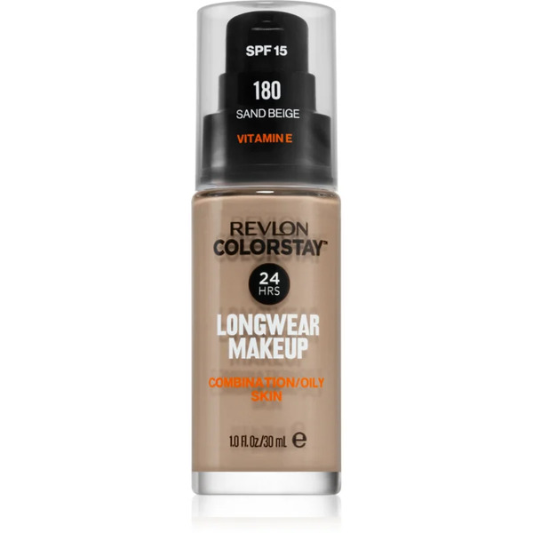  Revlon Cosmetics Colorstay™ Spf 15 Długotrwały Podkład Matujący Do Skóry Tłustej I Mieszanej Odcień 180 Sand Beige 30 Ml 