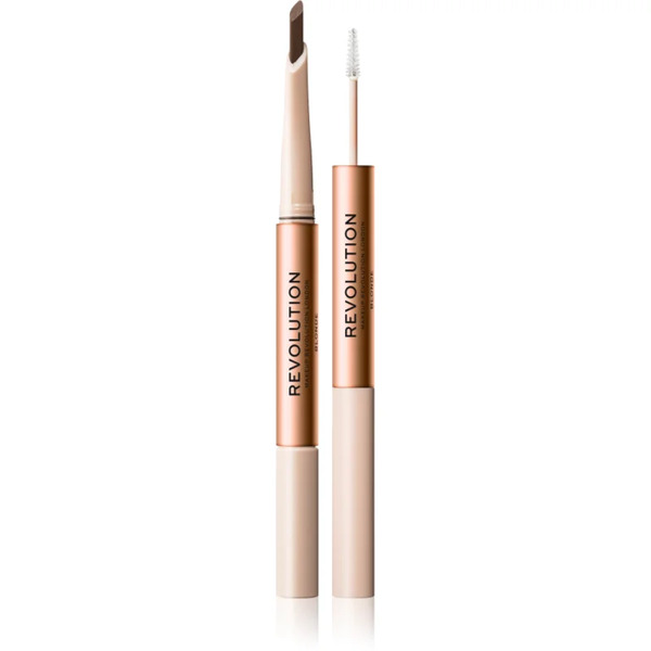  Revolution Fluffy Brow Filter Duo Dwustronna Kredka Do Brwi Do Utrwalenia Kształtu Odcień Blonde 0.12 G 