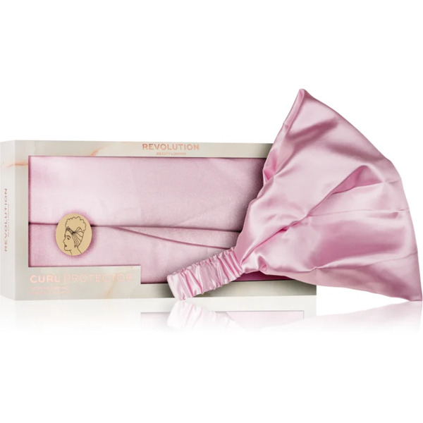  Revolution Haircare Curl Protector Satin Headband Satynowa Opaska Do Włosów Kręconych I Falowanych Odcień Pink 1 Szt. 