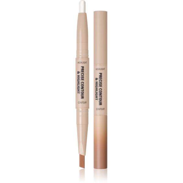  Revolution Precise Contour & Highlight Dwustronny Sztyft Do Konturowania Odcień Light 1.45 G 