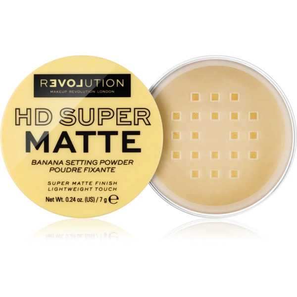  Revolution Relove Hd Super Matte Utrwalający Transparentny Puder Z Matowym Wykończeniem Odcień Banana 7 G 