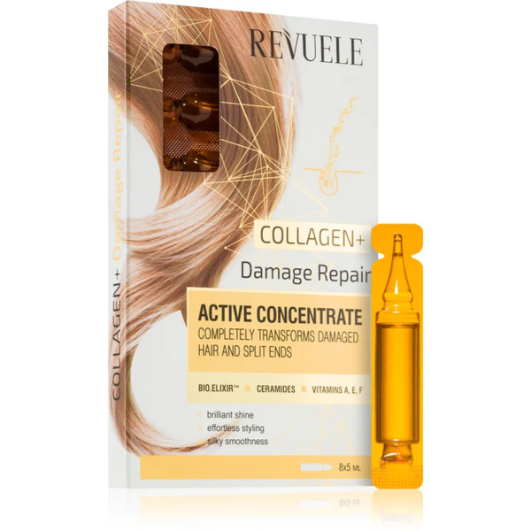  Revuele Active Hair Concentrate Collagen+ Demage Repair Ampułki Do Włosów Ekstremalnie Zniszczonych 8x5 Ml 