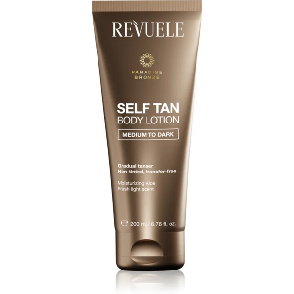  Revuele Paradise Bronze Self Tan Body Lotion Mleczko Samoopalające Stopniowo Brązujące Odcień Medium To Dark 200 Ml 