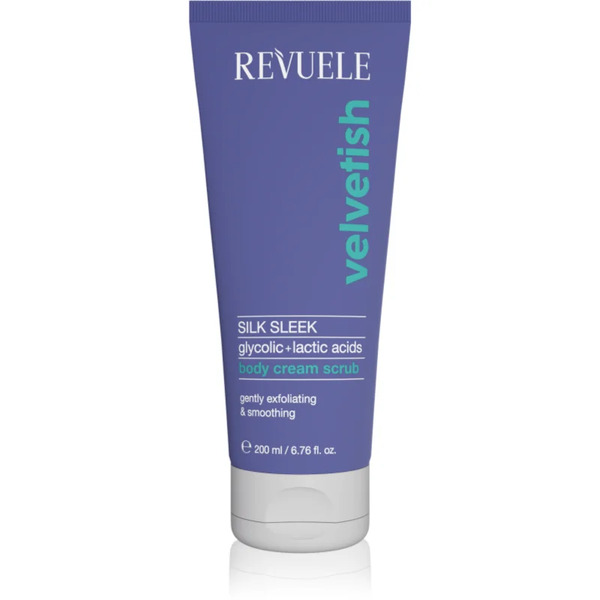  Revuele Velvetish Sleek Body Body Cream Scrub Delikatny Peeling Do Ciała O Działaniu Wygładzającym 200 Ml 