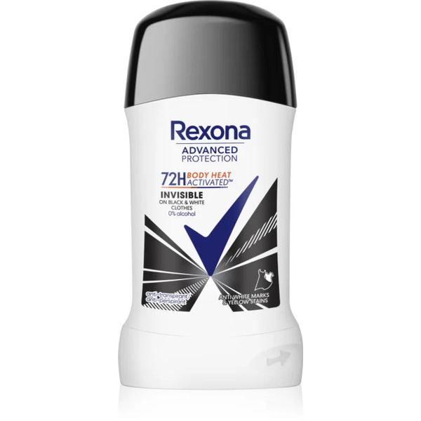  Rexona Advanced Protection Invisible Antyperspirant W Sztyfcie Przeciwko Białym I żółtym śladom 50 Ml 