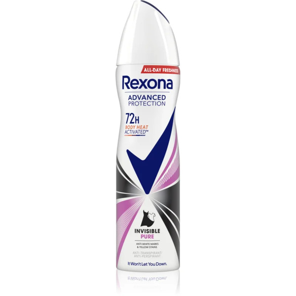  Rexona Advanced Protection Invisible Pure Antyperspirant W Sprayu Przeciwko Białym I żółtym śladom 150 Ml 