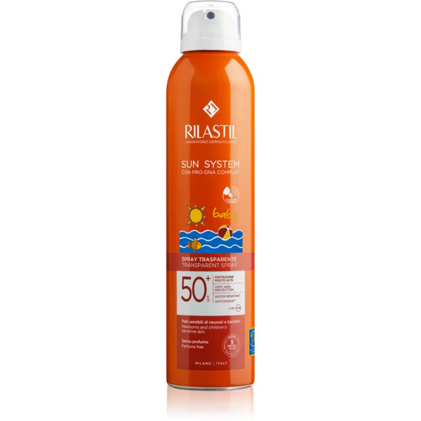  Rilastil Sun System Baby Transparentny Spray Do Opalania Spf 50+ 200 Ml 