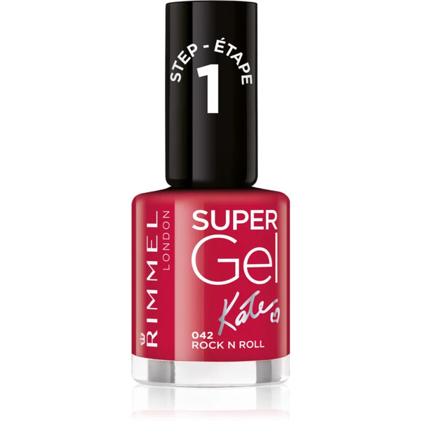  Rimmel Super Gel By Kate Hybrydowy Lakier Do Paznokci Bez Użycia Lampy Uv/led Odcień 042 Rock N Roll 12 Ml 