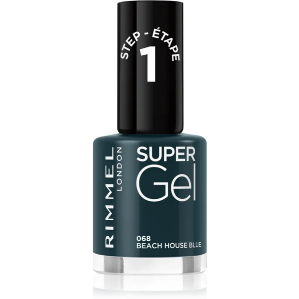  Rimmel Super Gel Hybrydowy Lakier Do Paznokci Bez Użycia Lampy Uv/led Odcień 068 Beach House Blue 12 Ml 