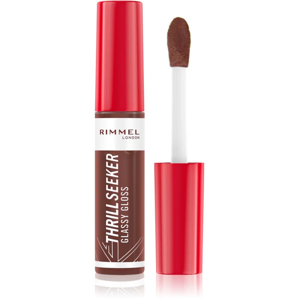  Rimmel Thrill Seeker Glassy Gloss Błyszczyk Do Ust Nadający Objętość Odcień 800 Chocolate Glaze 10 Ml 