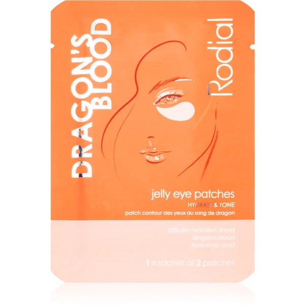  Rodial Dragon's Blood Jelly Eye Patches Hydrożelowa Maska Wokół Oczu Do Nawilżenia I Ujędrnienia Skóry 1 Szt. 
