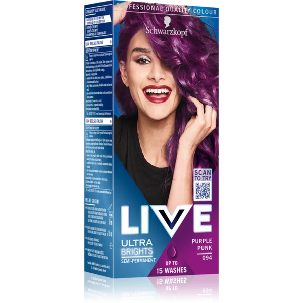  Schwarzkopf Live Ultra Brights Or Pastel Semi-permanentna Farba Do Włosów Odcień 94 Purple Punk 1 Szt. 