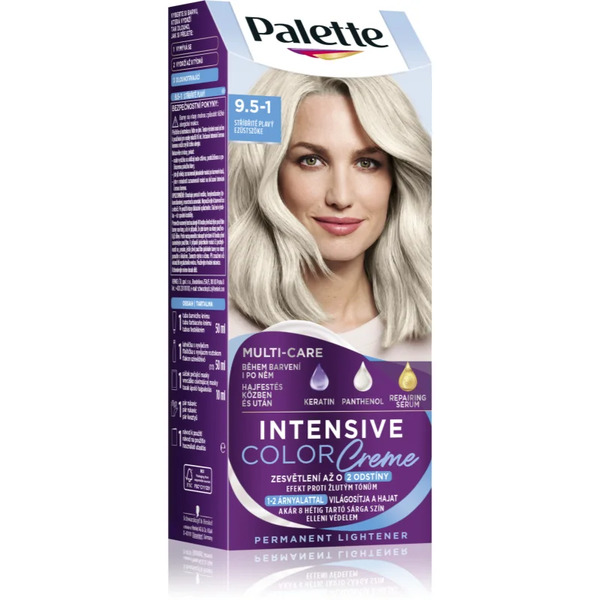  Schwarzkopf Palette Intensive Color Creme Trwała Farba Do Włosów Odcień (c9) 9.5-1 Silver Blond 1 Szt. 