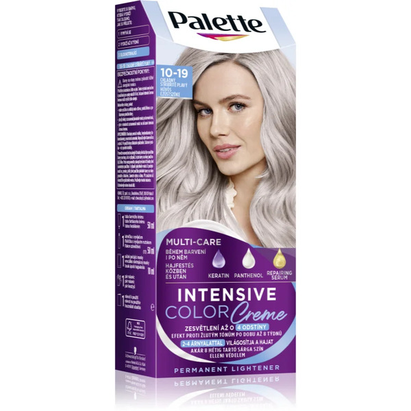  Schwarzkopf Palette Intensive Color Creme Trwała Farba Do Włosów Odcień 10-19 Cool Silver Blonde 1 Szt. 