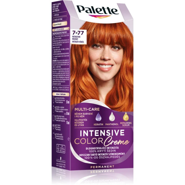  Schwarzkopf Palette Intensive Color Creme Trwała Farba Do Włosów Odcień 7-77 Intensive Copper 1 Szt. 