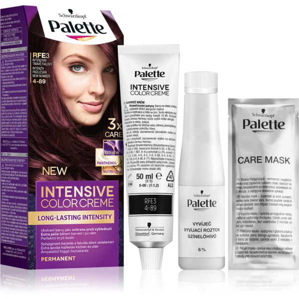 Schwarzkopf Palette Intensive Color Creme Trwała Farba Do Włosów Odcień 4-89 Rfe3 Intensive Aubergine 1 Szt. 
