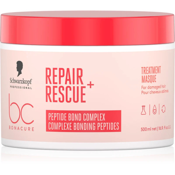  Schwarzkopf Professional Bc Bonacure Repair Rescue+ Intensywnie Odżywcza Maska Do Włosów Zniszczonych 500 Ml 