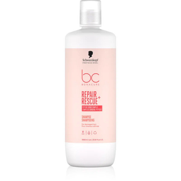  Schwarzkopf Professional Bc Bonacure Repair Rescue+ Szampon Pielęgnujący Do Włosów Zniszczonych 1000 Ml 