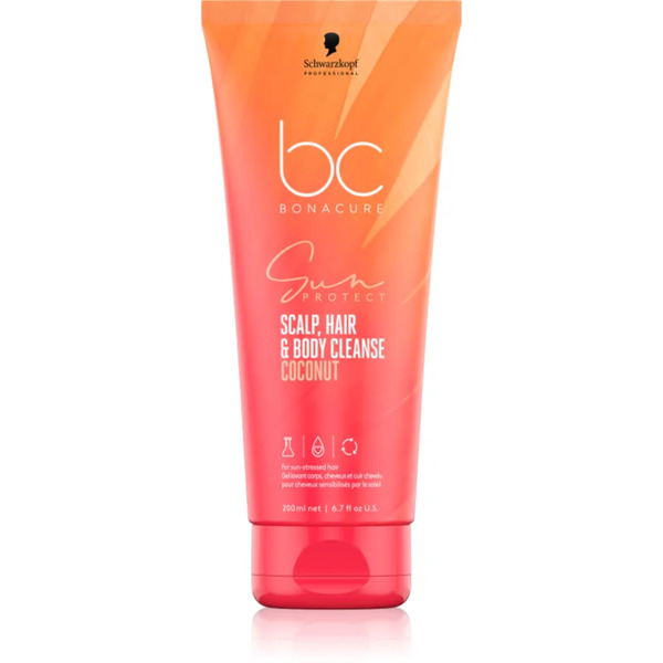  Schwarzkopf Professional Bc Bonacure Sun Protect Scalp, Hair & Body Cleanse żel Pod Prysznic 2 W 1 200 Ml 