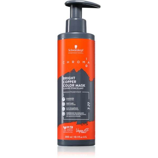  Schwarzkopf Professional Chroma Id Color Mask Maska Intensywnie Koloryzująca Do Włosów Odcień 7-77 Bright Copper 300 Ml 