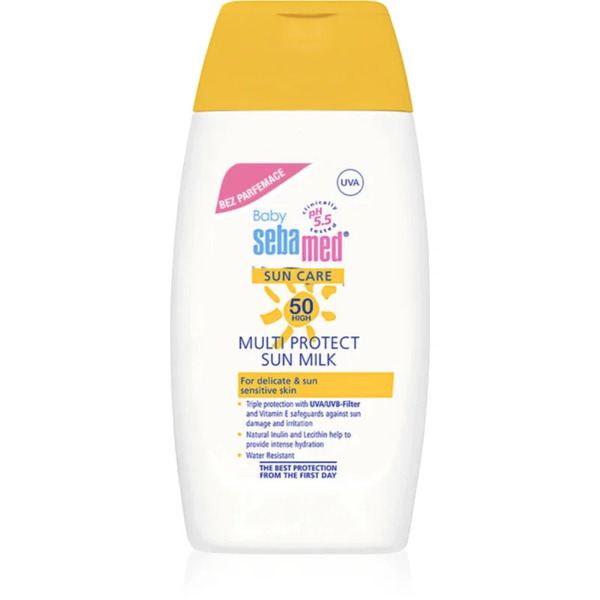  Sebamed Sun Care Baby Multi Protect Sun Milk Ochronny Krem Do Opalania Dla Dzieci Spf 50+ Bezzapachowy 200 Ml 