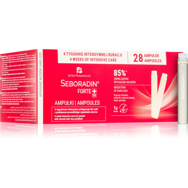  Seboradin Forte Ampułki Przeciw Wypadaniu Włosów 28x5.5 Ml 