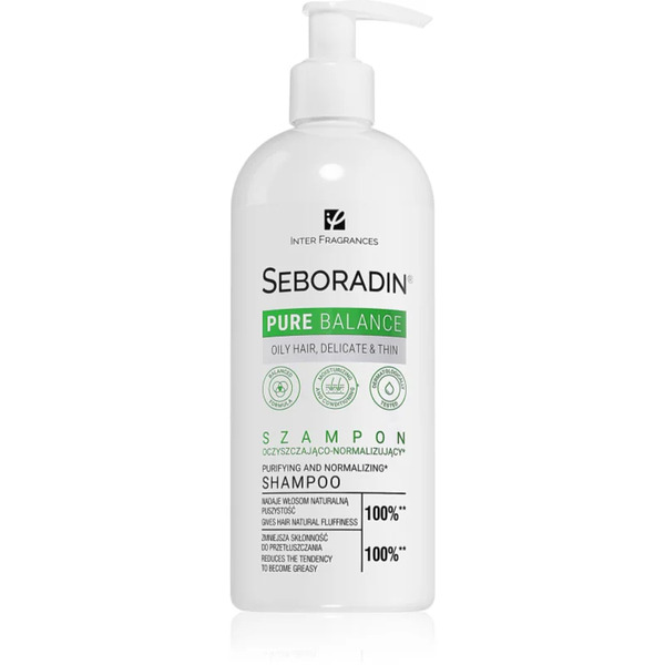  Seboradin Pure Balance Szampon Oczyszczający Do Włosów Przetłuszczających Się, Słabych I Zniszczonych 400 Ml 